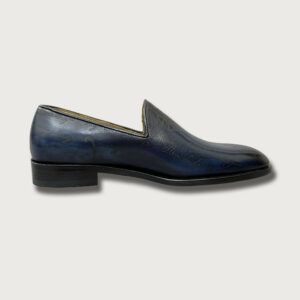 Homme Federica – High Quality Handcrafted Sculpted Leather Shoes for Men in Blue