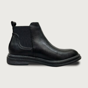 Homme Beatles – Black Classic Italian Leather Chelsea Dress Boots