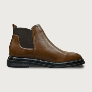 Homme Beatles – Brown Classic Italian Leather Chelsea Dress Boots
