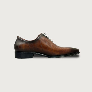 Homme Pozzuoli – Brown Classic Oxford Leather Patina Shoes