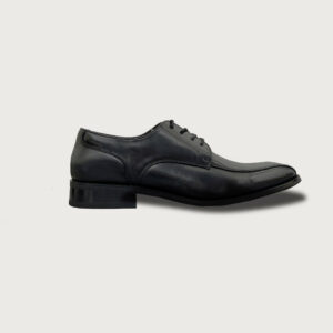Homme Perugia – Black Derby Italian Leather Dress Shoes
