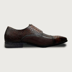 Homme Le Marche – Brown Double Buckle Monk Strap Shoes