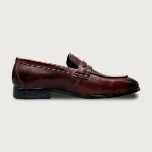 Homme Boston – Red Classic Loafer Italian Leather Dress Shoes