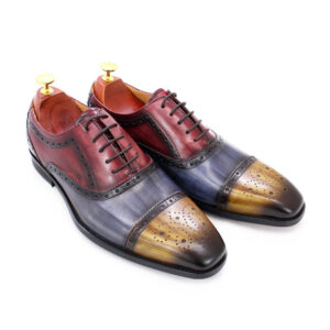 Homme Farnham – Brown Three-Tone Italian Leather Brogues Shoes