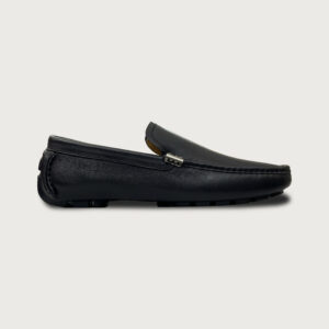 Homme Piacenza – Black Square Toe Leather Loafer