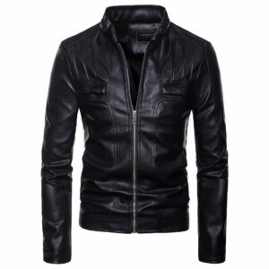 Homme La Rousse - Men's Synthetic Leather Jacket