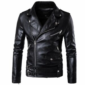 Homme La Colle - Men's Synthetic Leather Jacket