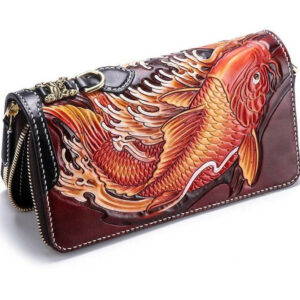 Personalized Handcrafted-Carved Leather Wallet
