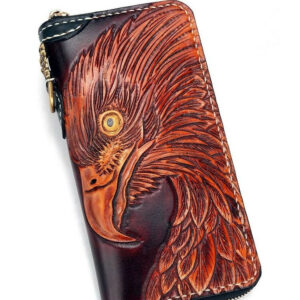 Personalized Handcrafted-Carved Leather Wallet