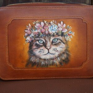 Personalized Handcrafted-Carved Leather Cross Bag