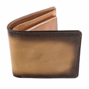 Homme Leather Patina Sand Wallet Medium