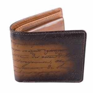 Homme Leather Scripto Patina Java Brown Wallet Medium