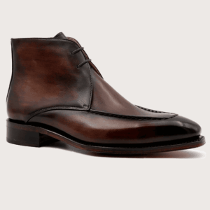 Homme Reggio Calabria – Patina Chukka Boot in Brown Calfskin Leather