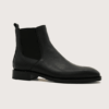 Homme Rovereto Bespoke Chelsea Boots - Black Pebble Grain Leather, Classic Design
