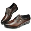 Homme Busto Arsizio – Textured Derby Brogue in Brown Calfskin Leather