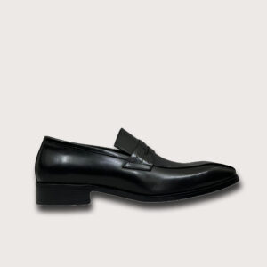 Homme Taranto – Black Patina Loafer Leather Dress Shoes