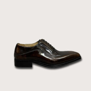 Homme Messina – Handcrafted Brown Patent Leather Oxford Shoes