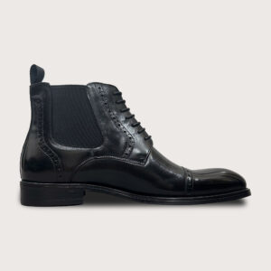 Homme Casoria – Black Patina Chelsea Boots