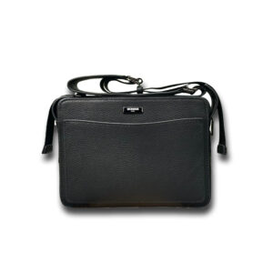 Homme Modena – Italy Classic Pebbled Leather Shoulder Bag with Fingerprint Lock HH041